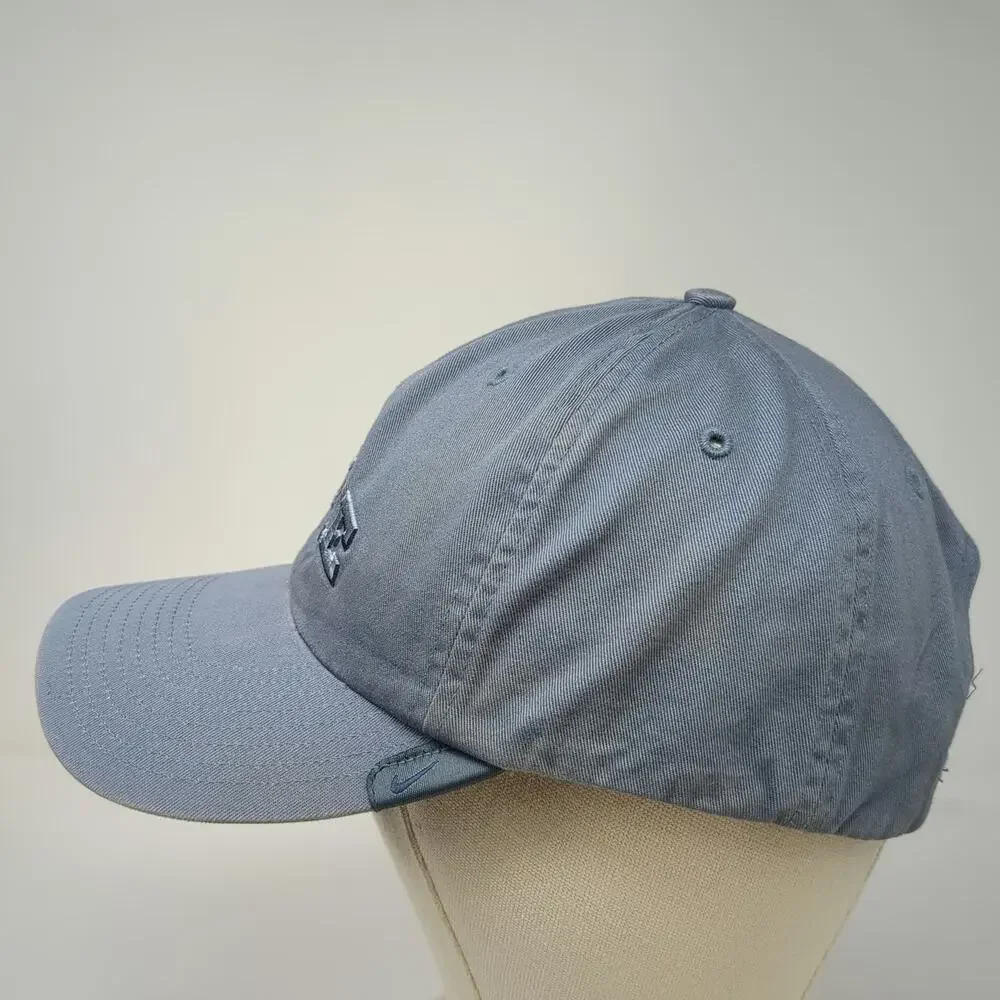 Nike Baseball Cap Blue One Size Embroidered Logo Swoosh Cotton Slideback Hat